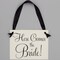 Ring Bearer Sign - &#x22;Here Comes the Bride&#x22; - Black &#x26; White | Ritzy Rose